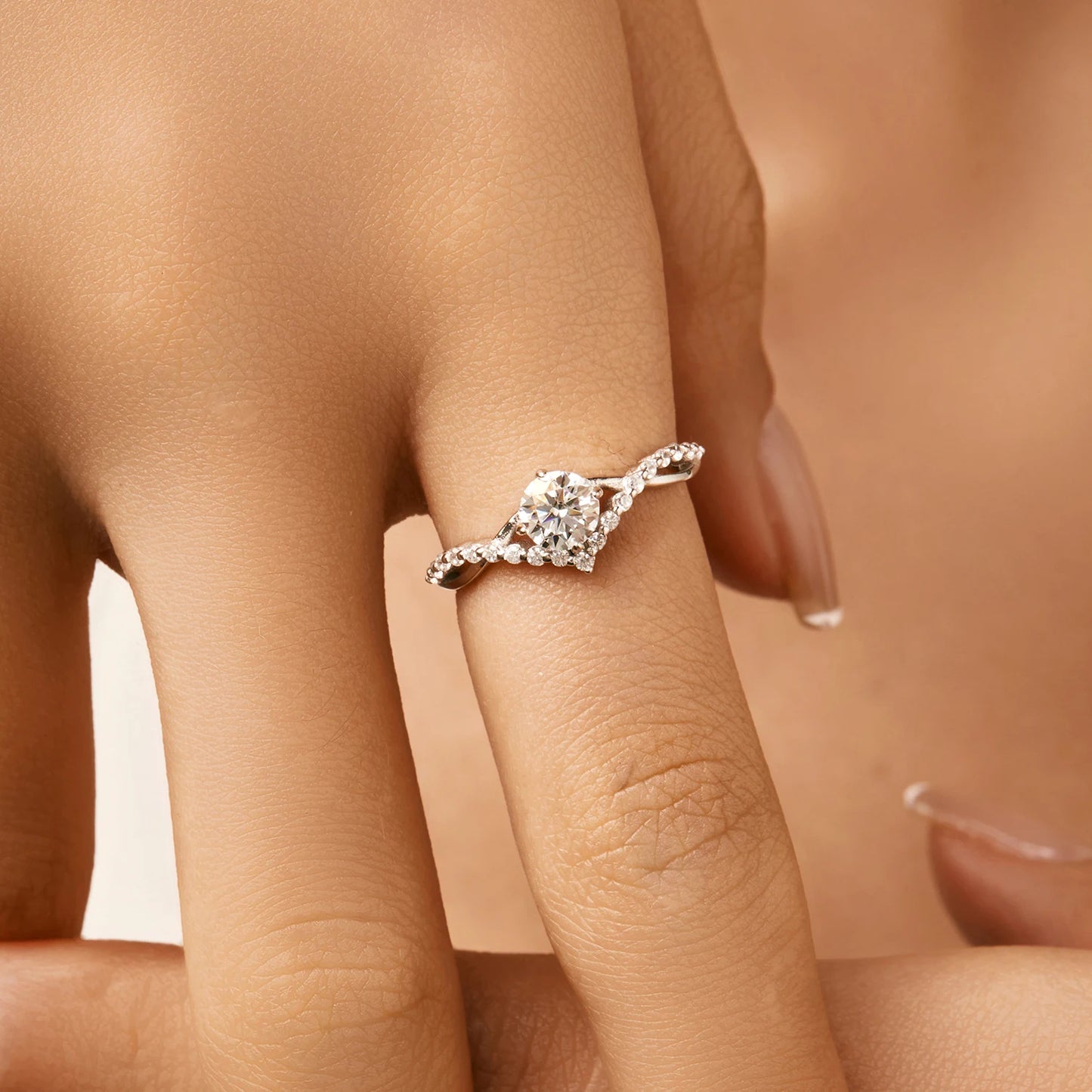 Crown Moissanite Ring