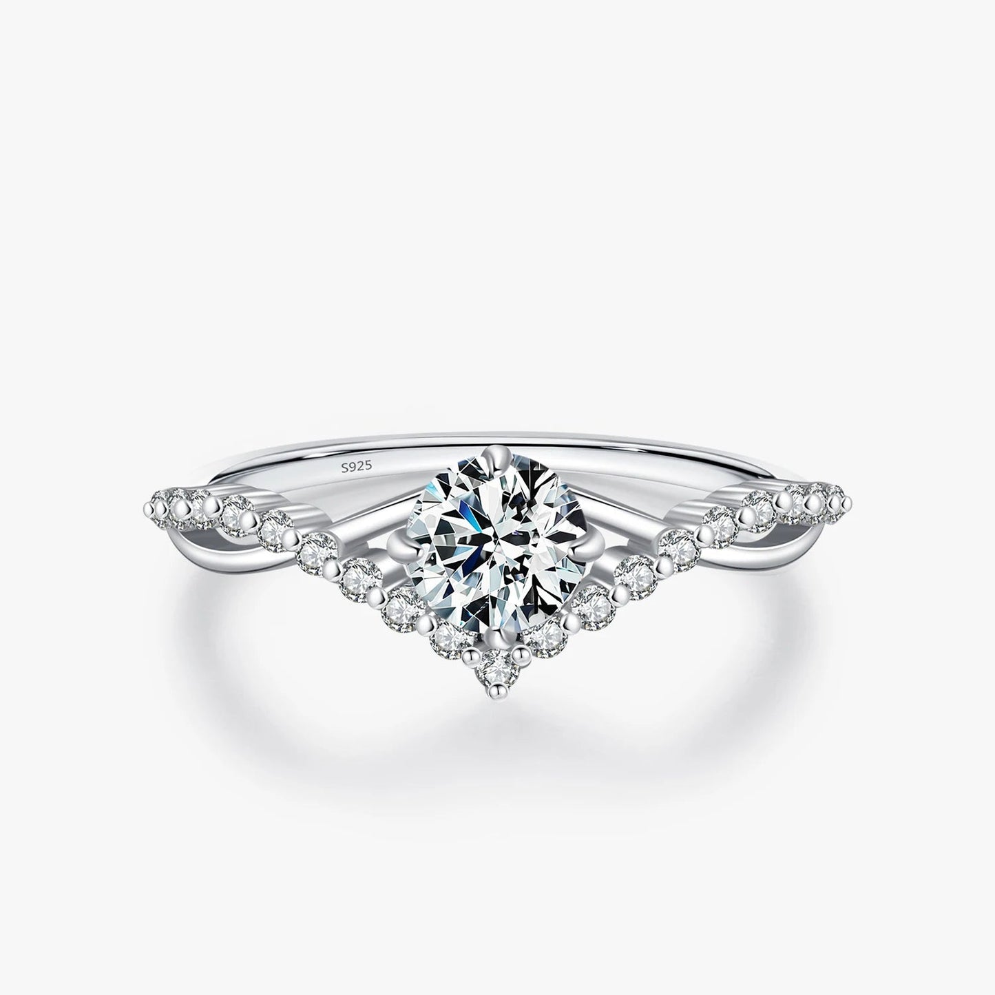 Crown Moissanite Ring