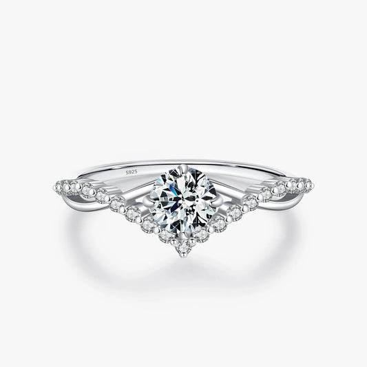 Crown Moissanite Ring